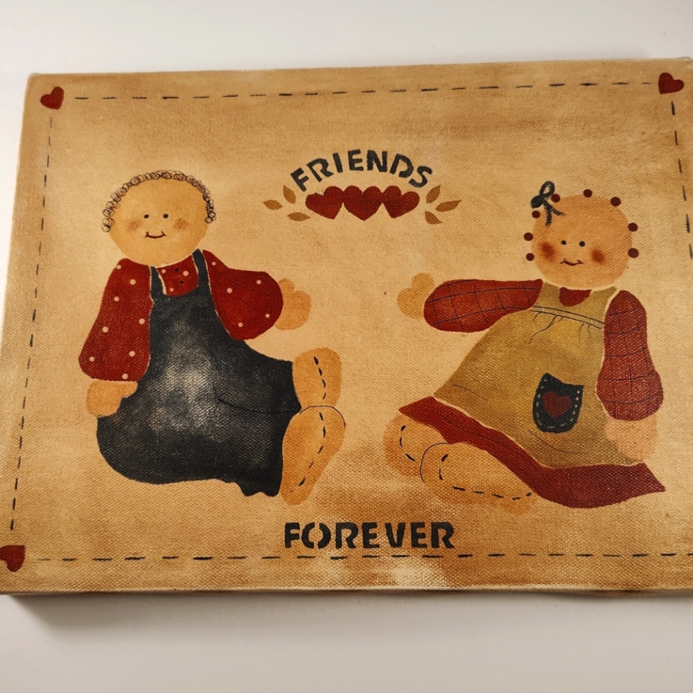 Door  Wall Sign Decor FRIENDS FOREVER Vintage
